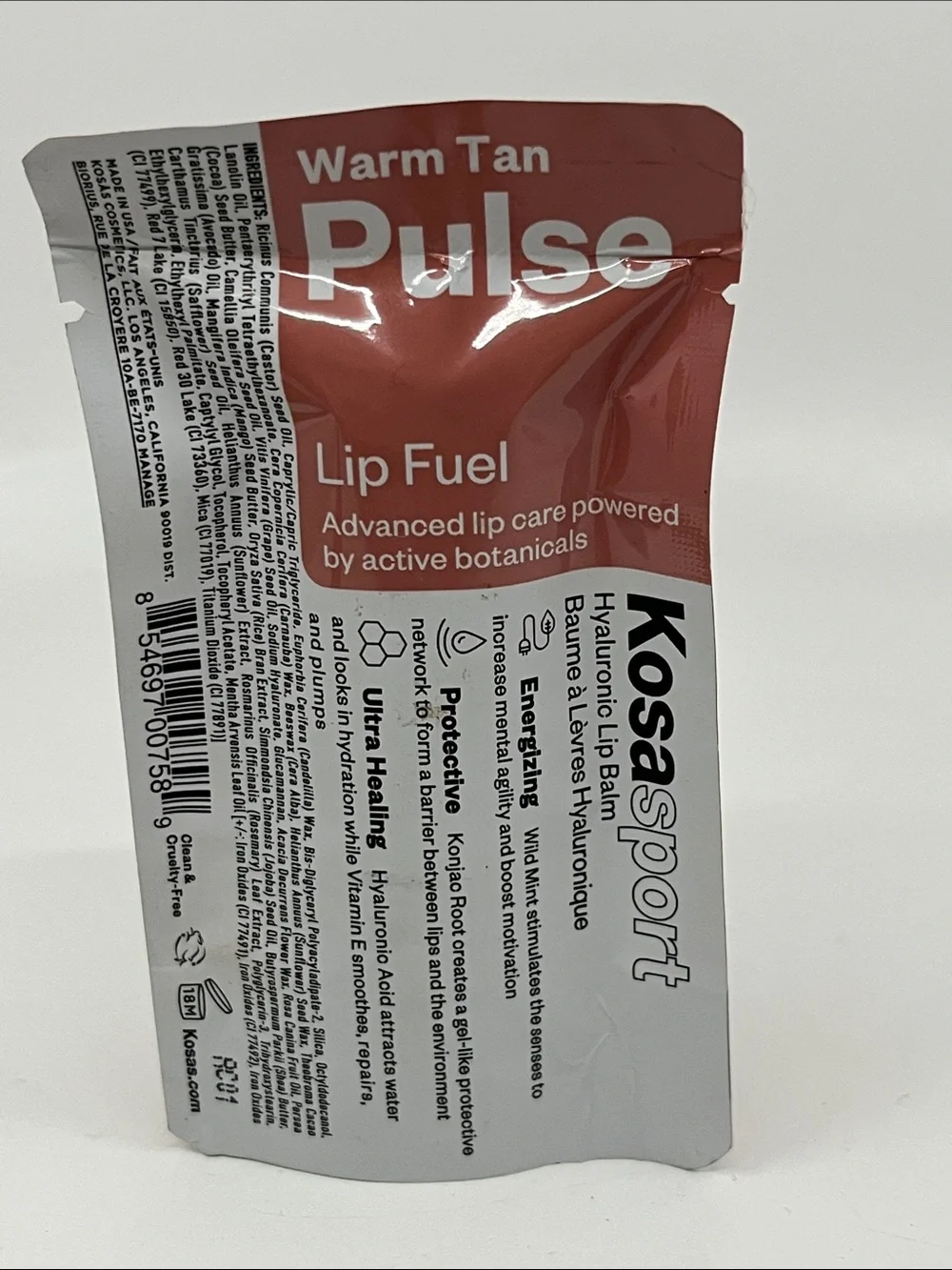 Kosas Kosasport Lip Fuel Hyaluronic Lip Balm — Pulse — Warm Tan - Sealed
